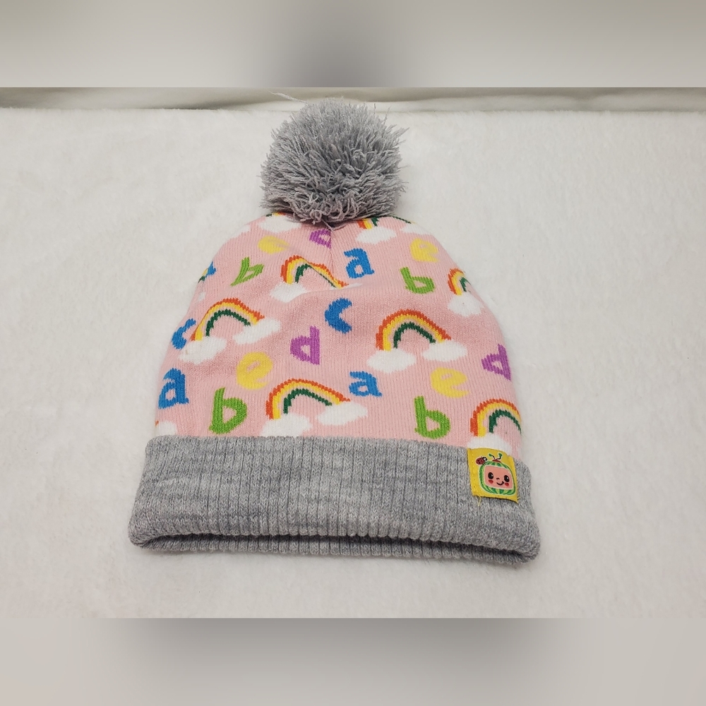 ✨️Kids Nwot Cocomelon Pink and Gray Beanie